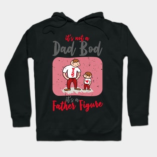 Dad Bod | Dim Gray And Red Text Funny Dad Hoodie